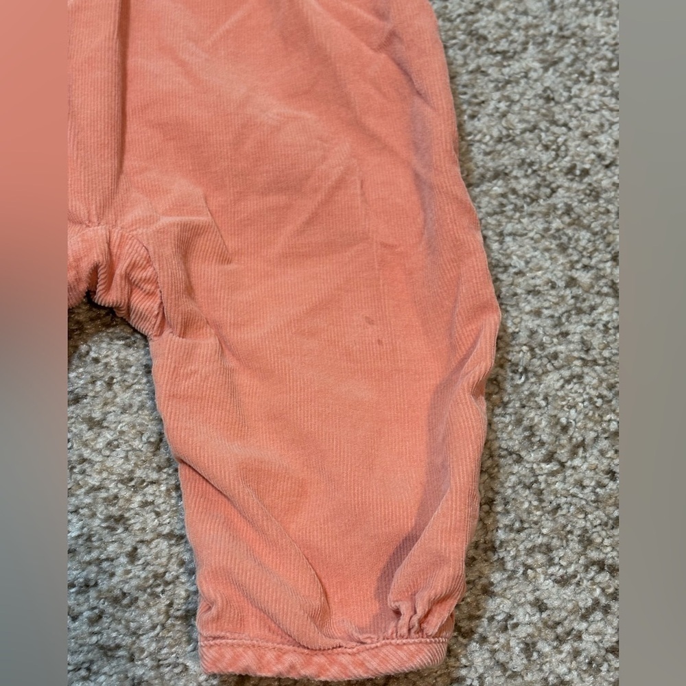 Baby Gap 100% Cotton Corduroy Coral Romper Size 3-6 Months | spring | autumn - Picture 5 of 7